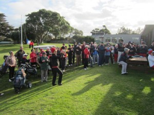 Chooks v Roosters Bastille Day - flag raising before battle!