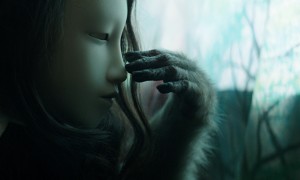 Fantasy world  a still from a video by Pierre Huyghe in the show In. Border. Deep.